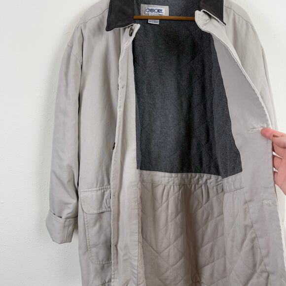 Vintage 90s Cherokee Men Barn Coat Size Medium Chore Field Hunting Oarsman Ranch - Picture 6 of 9